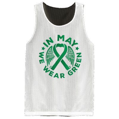 May is Mental Health Awareness Month In May We Wear Green Mesh Reversible Basketball Jersey Tank