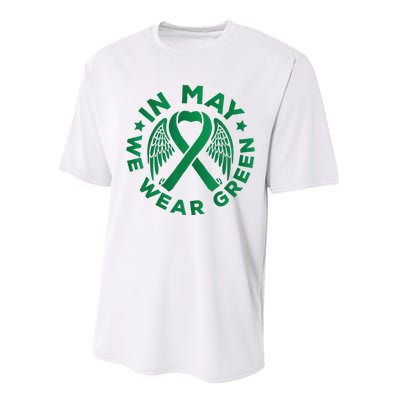 May is Mental Health Awareness Month In May We Wear Green Performance Sprint T-Shirt