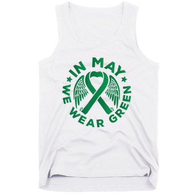 May is Mental Health Awareness Month In May We Wear Green Tank Top