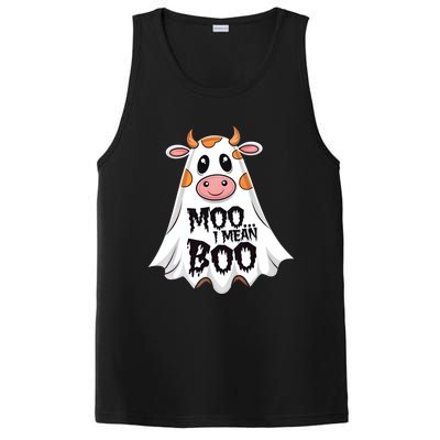 Moo I Mean Boo Cow Halloween Animal Fun Costume Party Great Gift PosiCharge Competitor Tank