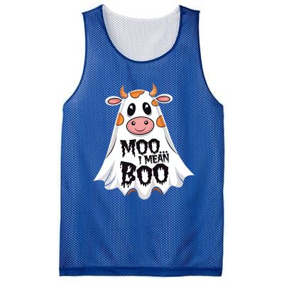 Moo I Mean Boo Cow Halloween Animal Fun Costume Party Great Gift Mesh Reversible Basketball Jersey Tank