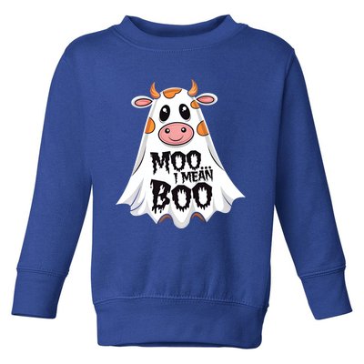 Moo I Mean Boo Cow Halloween Animal Fun Costume Party Great Gift Toddler Sweatshirt