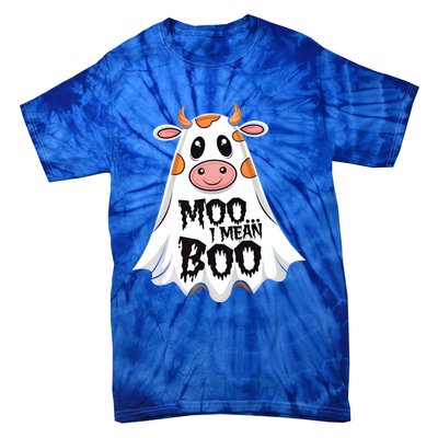 Moo I Mean Boo Cow Halloween Animal Fun Costume Party Great Gift Tie-Dye T-Shirt