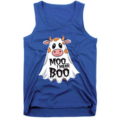 Moo I Mean Boo Cow Halloween Animal Fun Costume Party Great Gift Tank Top