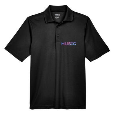 Music Is My Happy Place Men's Origin Performance Pique Polo