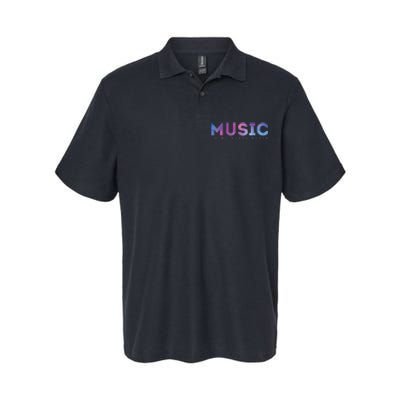 Music Is My Happy Place Softstyle Adult Sport Polo