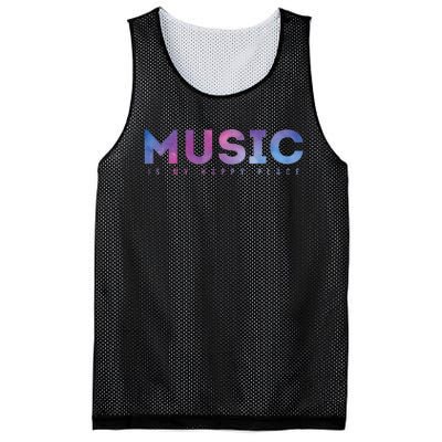 Music Is My Happy Place Mesh Reversible Basketball Jersey Tank