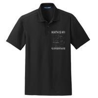 Math Is My Superpower Funny Math Teacher School Dry Zone Grid Polo