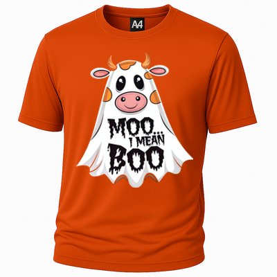 Moo I Mean Boo Cow Halloween Animal Fun Costume Party Gift Cooling Performance Crew T-Shirt