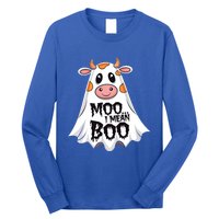 Moo I Mean Boo Cow Halloween Animal Fun Costume Party Gift Long Sleeve Shirt