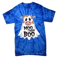 Moo I Mean Boo Cow Halloween Animal Fun Costume Party Gift Tie-Dye T-Shirt