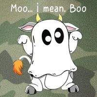 Moo I Mean Boo Ghost Cow Ghost Cow Halloween Farmer Legacy Tie Dye Trucker Hat