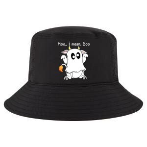 Moo I Mean Boo Ghost Cow Ghost Cow Halloween Farmer Cool Comfort Performance Bucket Hat