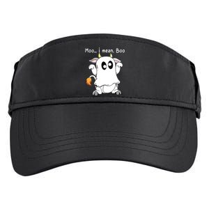 Moo I Mean Boo Ghost Cow Ghost Cow Halloween Farmer Adult Drive Performance Visor