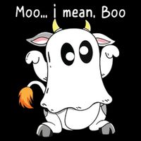 Moo I Mean Boo Ghost Cow Ghost Cow Halloween Farmer Bucket Hat