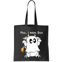 Moo I Mean Boo Ghost Cow Ghost Cow Halloween Farmer Bag