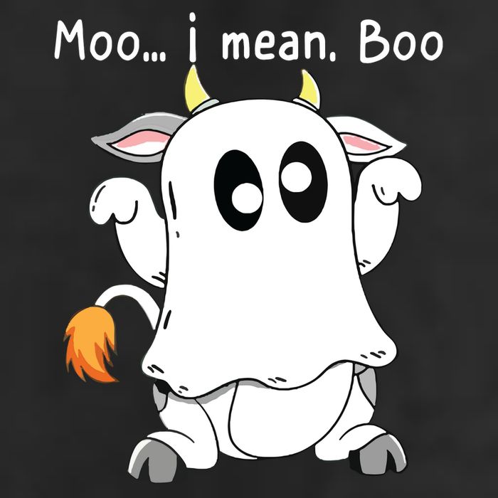 Moo I Mean Boo Ghost Cow Ghost Cow Halloween Farmer Microfiber Hand Towel