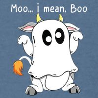 Moo I Mean Boo Ghost Cow Ghost Cow Halloween Farmer Garment-Dyed Sweatshirt
