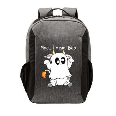 Moo I Mean Boo Ghost Cow Ghost Cow Halloween Farmer Vector Backpack