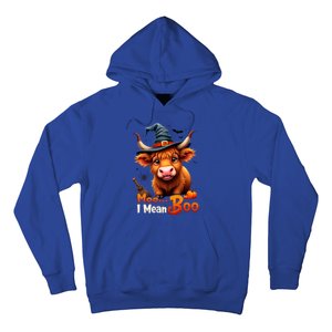 Moo I Mean Boo Cute Cow Bull Witch Hat Halloween Costume Gift Hoodie