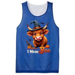 Moo I Mean Boo Cute Cow Bull Witch Hat Halloween Costume Gift Mesh Reversible Basketball Jersey Tank