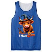 Moo I Mean Boo Cute Cow Bull Witch Hat Halloween Costume Gift Mesh Reversible Basketball Jersey Tank