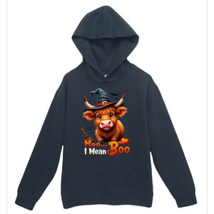 Moo I Mean Boo Cute Cow Bull Witch Hat Halloween Costume Gift Urban Pullover Hoodie