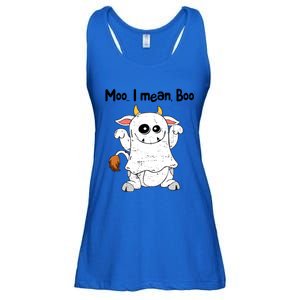 Moo I Mean Boo Ghost Cow Ghost Cow Halloween Great Gift Ladies Essential Flowy Tank