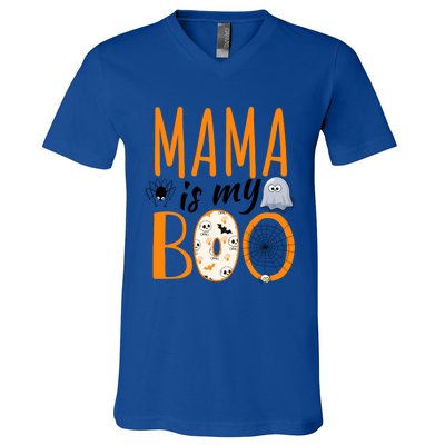 Mama Is My Boo Funny Halloween Costume Cool Gift V-Neck T-Shirt