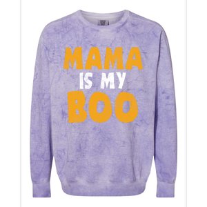 Mama Is My Boo Funny Halloween Party Costume Gift Colorblast Crewneck Sweatshirt