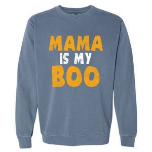 Mama Is My Boo Funny Halloween Party Costume Gift Garment-Dyed Sweatshirt