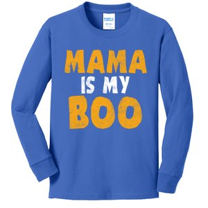 Mama Is My Boo Funny Halloween Party Costume Gift Kids Long Sleeve Shirt