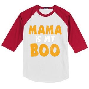 Mama Is My Boo Funny Halloween Party Costume Gift Kids Colorblock Raglan Jersey