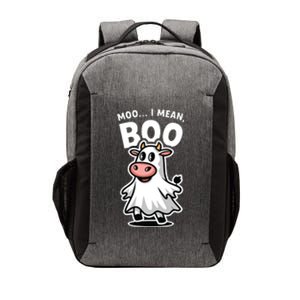 Moo I Mean Boo Cow Ghost Funny Halloween Vector Backpack