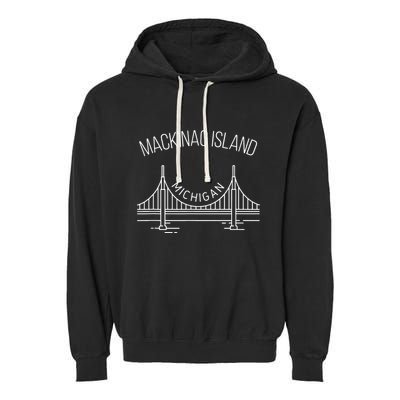 Mackinac Island Michigan Garment-Dyed Fleece Hoodie