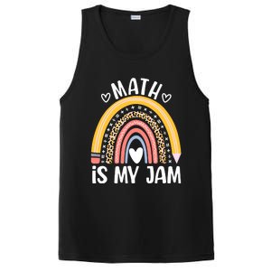 Math Is My Jam First Day Back To School Math Teacher Student PosiCharge Competitor Tank