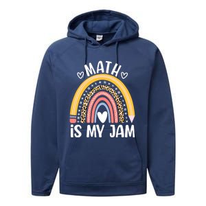 Math Is My Jam First Day Back To School Math Teacher Student Performance Fleece Hoodie