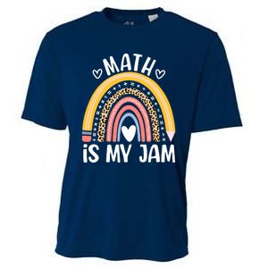 Math Is My Jam First Day Back To School Math Teacher Student Cooling Performance Crew T-Shirt