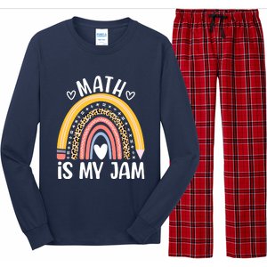 Math Is My Jam First Day Back To School Math Teacher Student Long Sleeve Pajama Set