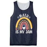 Math Is My Jam First Day Back To School Math Teacher Student Mesh Reversible Basketball Jersey Tank