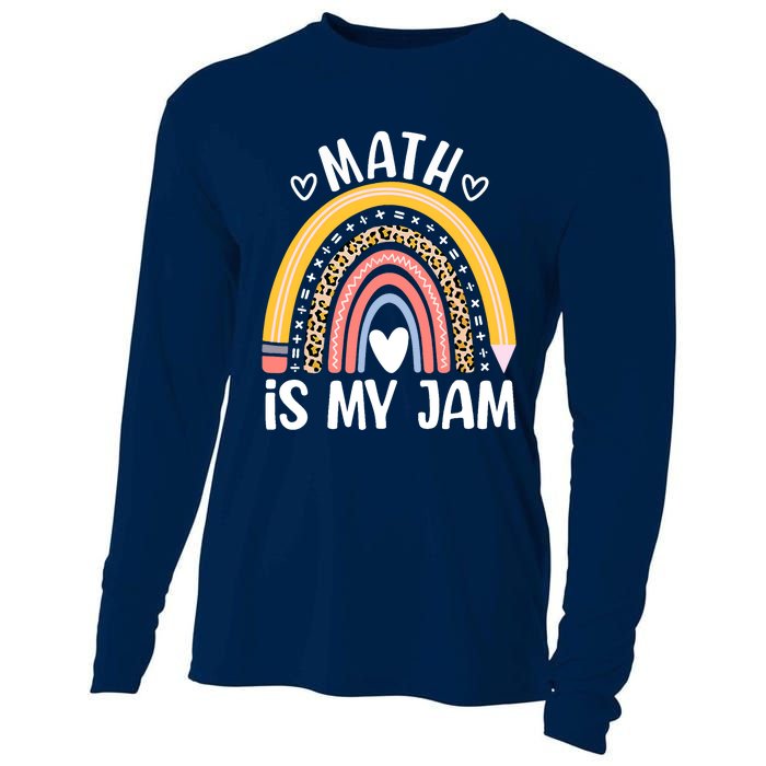 Math Is My Jam First Day Back To School Math Teacher Student Cooling Performance Long Sleeve Crew