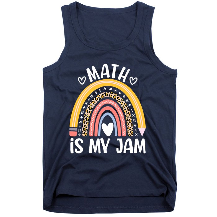 Math Is My Jam First Day Back To School Math Teacher Student Tank Top