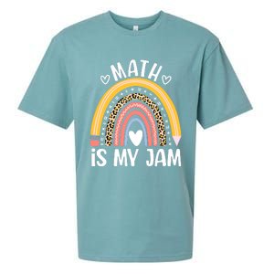 Math Is My Jam First Day Back To School Math Teacher Student Sueded Cloud Jersey T-Shirt