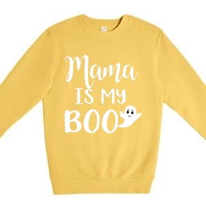 Mama Is My Boo Halloween Funny Gift Premium Crewneck Sweatshirt