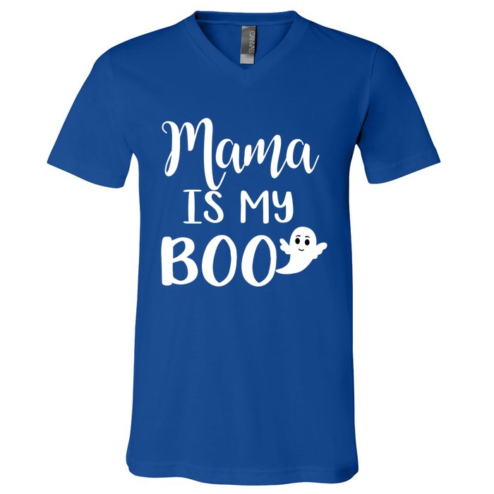 Mama Is My Boo Halloween Funny Gift V-Neck T-Shirt