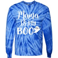 Mama Is My Boo Halloween Funny Gift Tie-Dye Long Sleeve Shirt