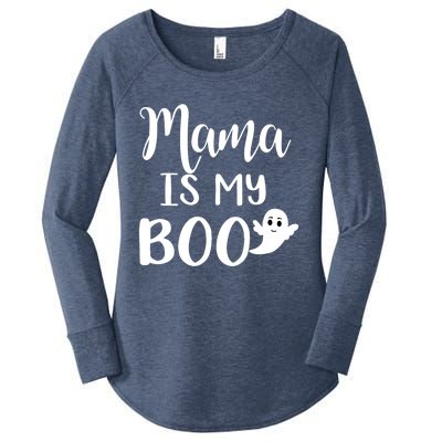 Mama Is My Boo Halloween Funny Gift Women's Perfect Tri Tunic Long Sleeve Shirt