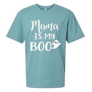 Mama Is My Boo Halloween Funny Gift Sueded Cloud Jersey T-Shirt