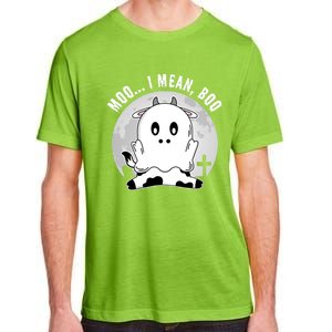 Moo I Mean Boo Spooky Ghost Cow Halloween Cute Gift Adult ChromaSoft Performance T-Shirt