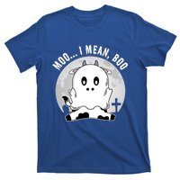 Moo I Mean Boo Spooky Ghost Cow Halloween Cute Gift T-Shirt